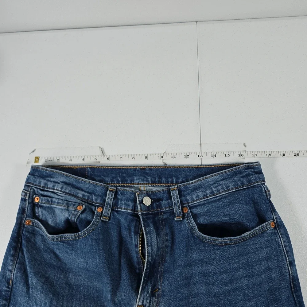 Levis 505 Regular Fit Jeans Mens 34x32 Medium Wash Blue Straight Leg Denim
